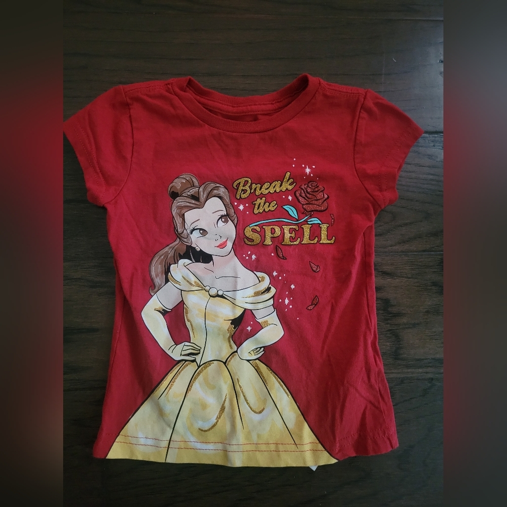 Disney Red Belle T-Shirt with Gold Accents